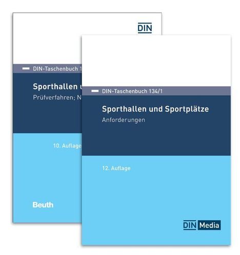 „DIN Media“ ist in klaren Buchstaben auf einem modernen Logo abgebildet. Eine Hand hält ein blaues Dokument.