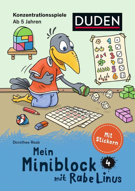 Dorothee Raab: Mein Miniblock mit Rabe Linus - Konzentrationsspiele, Buch