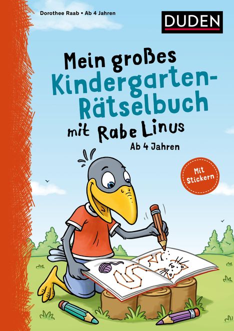 Dorothee Raab: Mein großes Kindergarten-Rätselbuch mit Rabe Linus - ab 4 Jahren, Buch