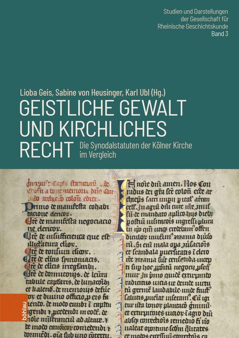 "Geistliche Gewalt und kirchliches Recht. Die Synodalstatuten der Kölner Kirche im Vergleich." Altes Manuskript.