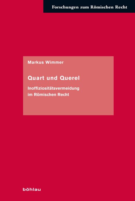 Markus Wimmer: Quart und Querel, Buch