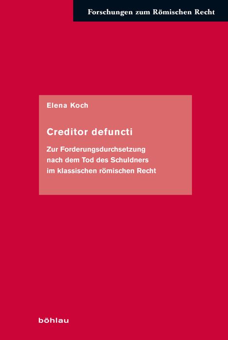 Elena Koch: Creditor defuncti, Buch