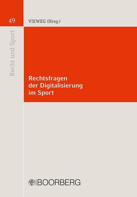 Rechtsfragen der Digitalisierung im Sport, Buch