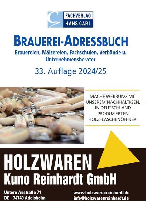 Brauerei-Adressbuch 2024/2025, Buch