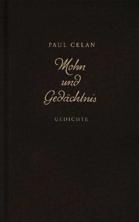 Paul Celan: Mohn und Gedächtnis, Buch