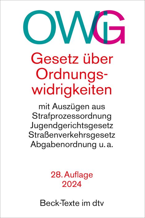 Gesetz über Ordnungswidrigkeiten, Buch