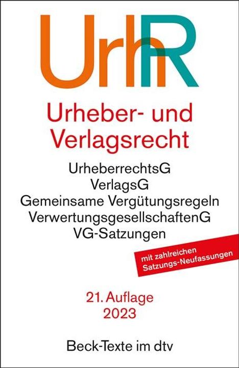 Urheber- und Verlagsrecht, Buch