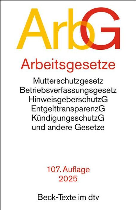 Arbeitsgesetze. ArbG, Buch