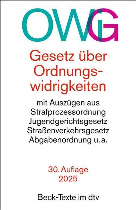 Gesetz über Ordnungswidrigkeiten. OWiG, Buch