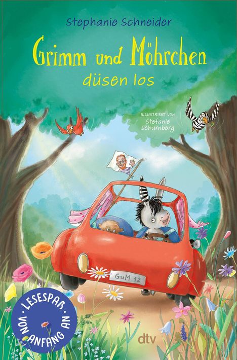 Stephanie Schneider: Grimm und Möhrchen düsen los, Buch