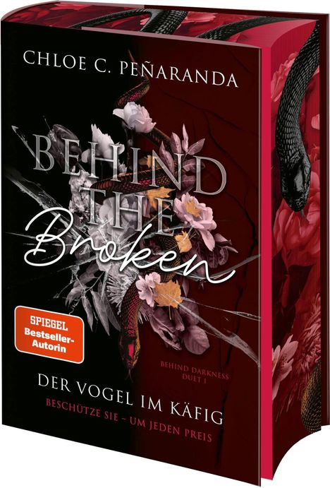 „Behind the Broken“, „Der Vogel im Käfig“, „Schütze sie – um jeden Preis“, rote und schwarze Schlangen, Blumen.