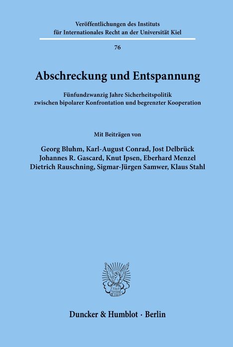 /: Abschreckung und Entspannung., Buch