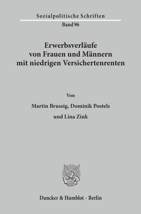 Lina Zink: Zink, L: Erwerbsverläufe von Frauen und Männern, Buch
