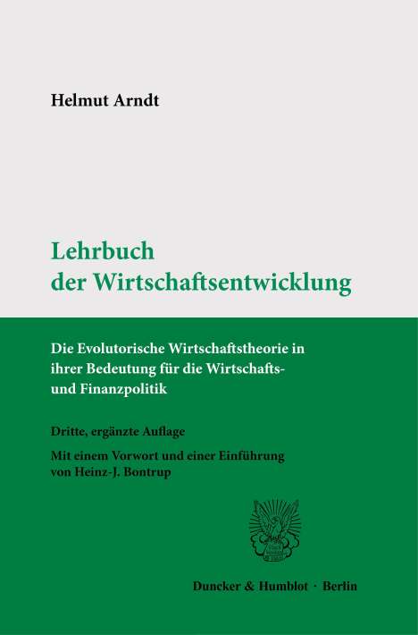 Helmut Arndt: Lehrbuch der Wirtschaftsentwicklung., Buch