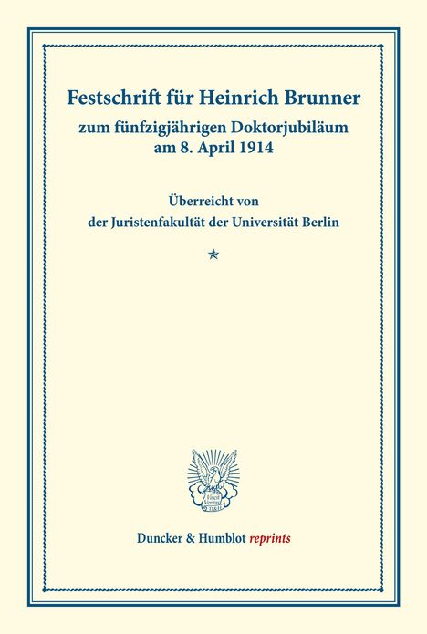 /: Festschrift für Heinrich Brunner, Buch