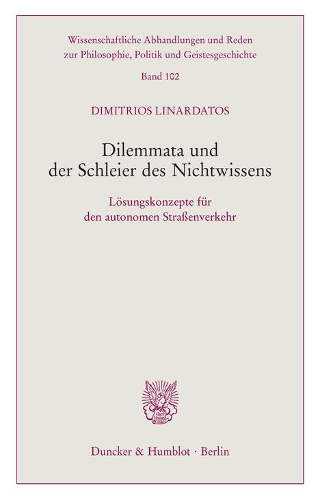 Dimitrios Linardatos: Dilemmata und der Schleier des Nichtwissens, Buch