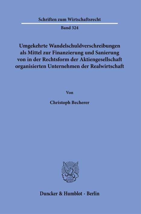 Christoph Becherer: Becherer, C: Umgekehrte Wandelschuldverschreibungen, Buch