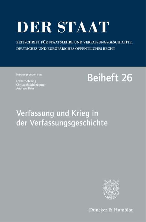 Verfassung und Krieg in der Verfassungsgeschichte., Buch