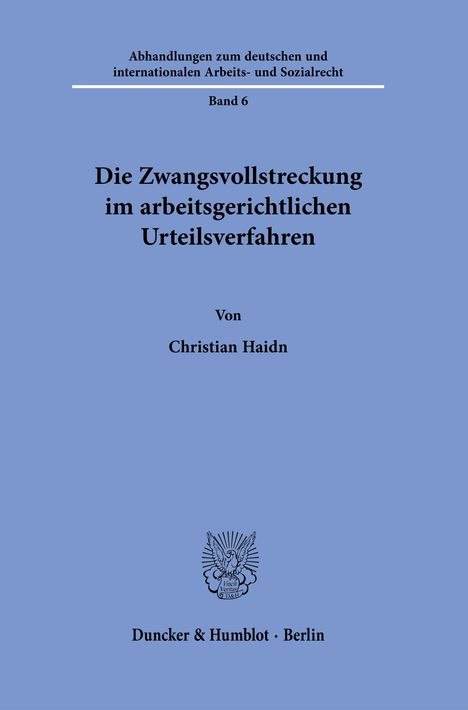 Christian Haidn: Haidn, C: Zwangsvollstreckung im arbeitsgerichtlichen Urteil, Buch