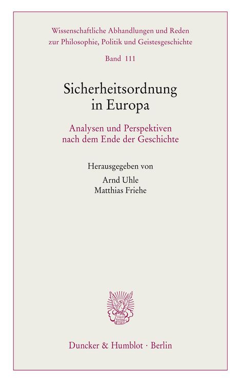 Sicherheitsordnung in Europa, Buch