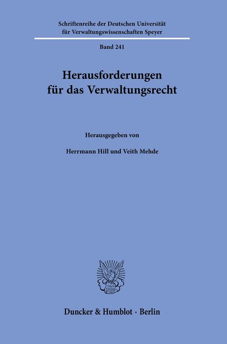 Herausforderungen für das Verwaltungsrecht., Buch