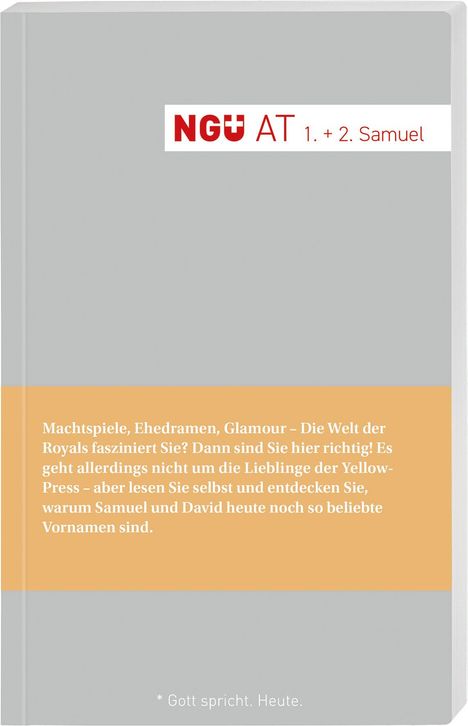 NGÜ.AT. Das erste und zweite Buch Samuel, Buch