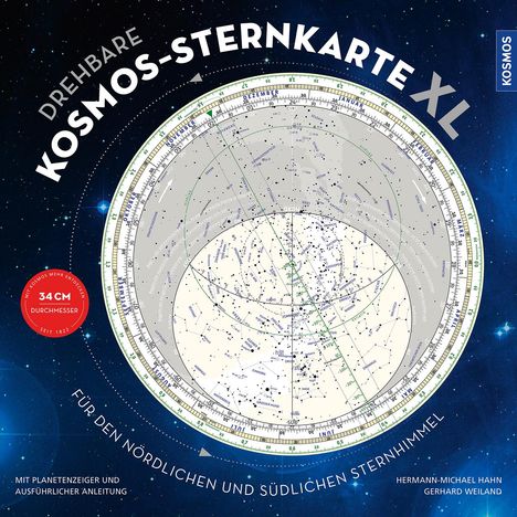 Hermann-Michael Hahn: Drehbare Kosmos-Sternkarte XL, Karten