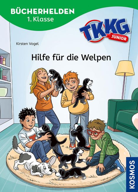 Kirsten Vogel: TKKG Junior, Bücherhelden 1. Klasse, Hilfe für die Welpen, Buch