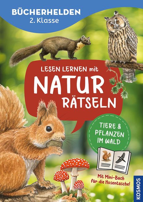 Heike Herrmann: Lesen lernen mit Naturrätseln, Bücherhelden 2. Klasse, Tiere und Pflanzen im Wald, Buch