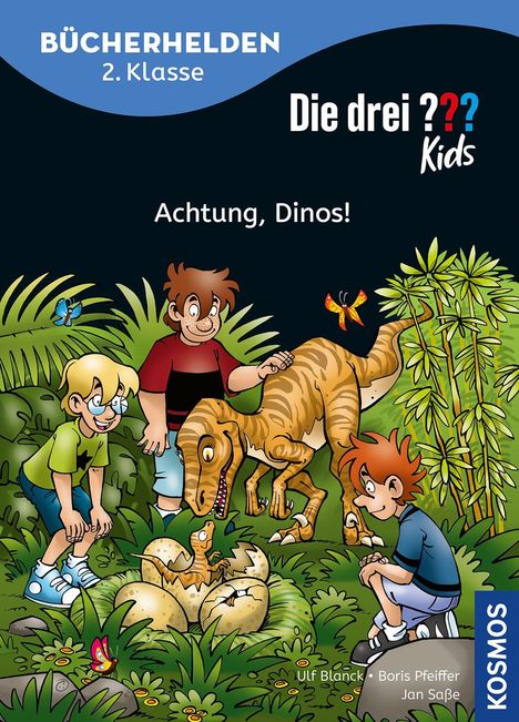 Boris Pfeiffer: Die drei ??? Kids, Bücherhelden 2. Klasse, Achtung, Dinos!, Buch