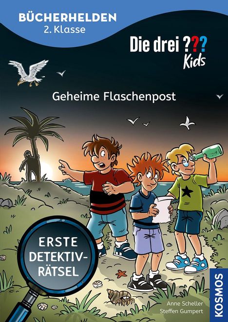 Anne Scheller: Die drei ??? Kids, Bücherhelden 2. Klasse, Geheime Flaschenpost, Buch