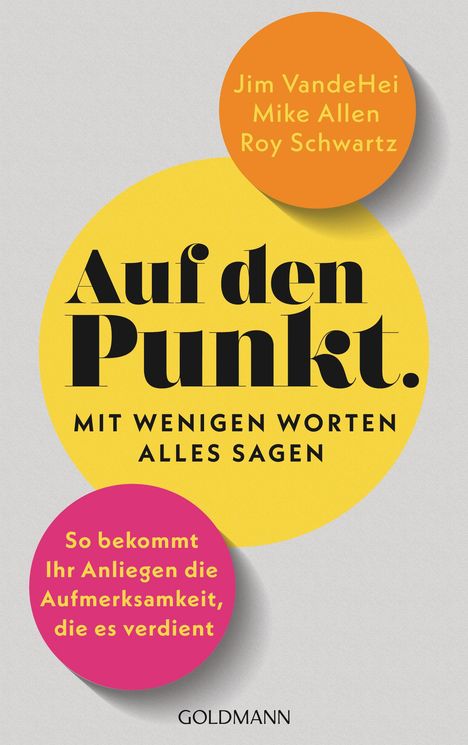 Jim Vandehei: Auf den Punkt - Mit wenigen Worten alles sagen, Buch