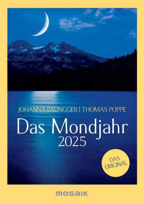 Johanna Paungger: Das Mondjahr 2025 - s/w Taschenkalender, Kalender