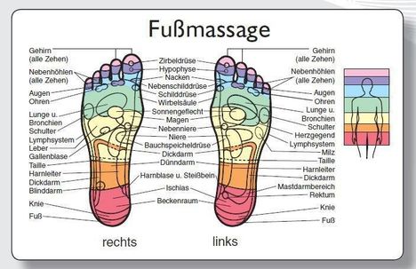 Reflexzonenmassagekarte "Fuß", Diverse