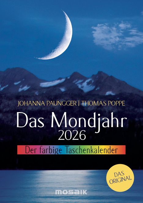 Johanna Paungger: Das Mondjahr 2026 - Der farbige Taschenkalender, Kalender