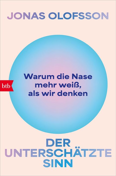 Ein blau-violettes Titelbild zeigt den Text: "Warum die Nase mehr weiß, als wir denken." Oben steht "Jonas Olofsson".