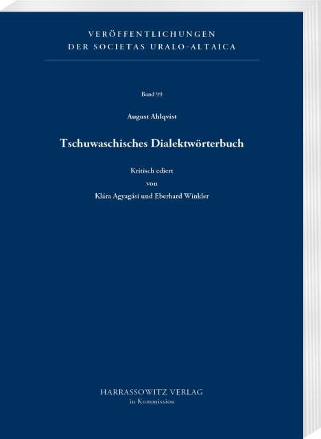August Ahlqvist: Tschuwaschisches Dialektwörterbuch, Buch