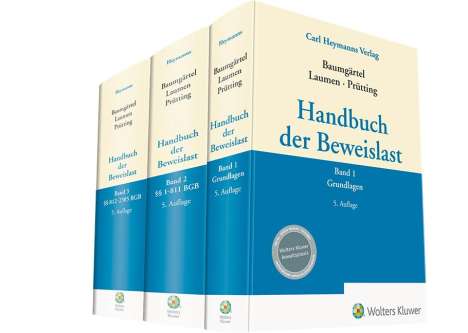 Handbuch der Beweislast. Band 01 - 03. 3 Bände, Buch