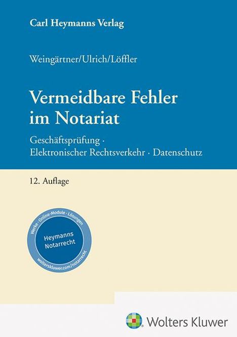 Sebastian Löffler: Vermeidbare Fehler im Notariat, Buch