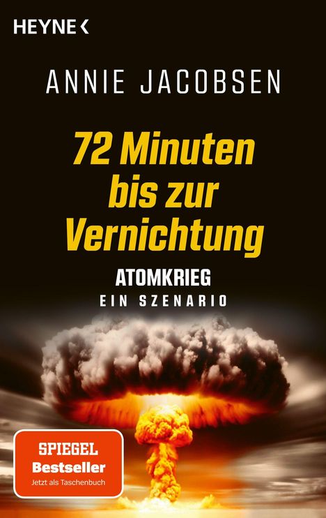 Titel: "72 Minuten bis zur Vernichtung"; Untertitel: "Atomkrieg - ein Szenario". Eine Explosion als Hintergrund.