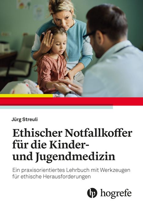Titel: "Ethischer Notfallkoffer für die Kinder- und Jugendmedizin". Ein besorgtes Elternteil hält ein Kind.