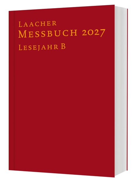 Laacher Messbuch 2027, Lesejahr B. Roter Einband, schlicht gestaltet.