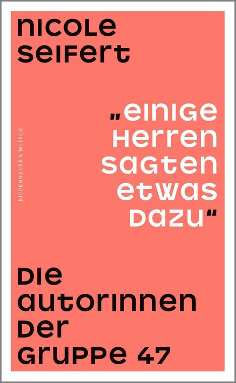 Nicole Seifert: "Einige Herren sagten etwas dazu", Buch