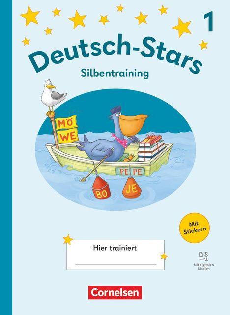 Deutsch-Stars 1. Schuljahr - Lesetraining Ausgabe 2025 - Silbentraining - Übungsheft, Buch