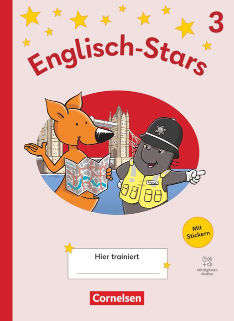 Englisch-Stars 3. Schuljahr - Allgemeine Ausgabe 2025 - Übungsheft mit Lösungen und digitalen Medien, Buch