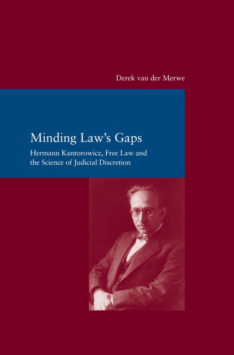 Text oben: Derek van der Merwe. Text in der Mitte: Minding Law’s Gaps. Rechts ein Porträt eines Mannes mit Brille.