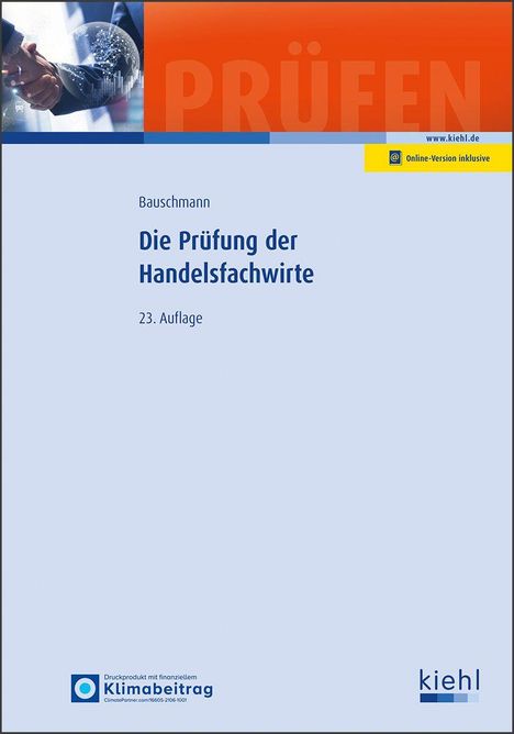 "Bauschmann, Krause | Die Prüfung der Handelsfachwirte | 23. Auflage | Online-Version inklusiv | Zwei Menschen stehen Rücken an Rücken."