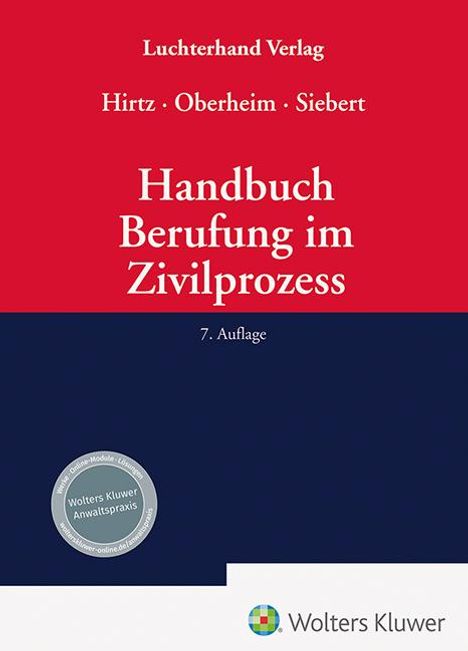 Handbuch Berufung im Zivilprozess, Buch