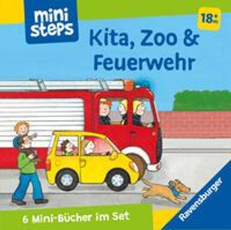 Ina Milk: ministeps: Mein erster Bücher-Würfel: Kita, Zoo und Feuerwehr (Bücher-Set), Buch