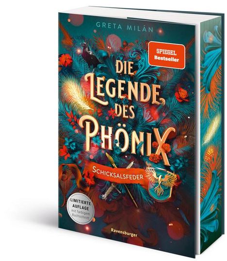 Greta Milán: Die Legende des Phönix, Band 2: Schicksalsfeder (SPIEGEL-Bestseller | Limitierte Auflage mit Farbschnitt), Buch